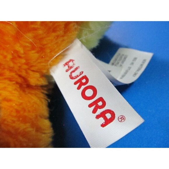 Aurora Orange Triceratops Plush Toy With Green Eyes 10" - Picture 6 of 8